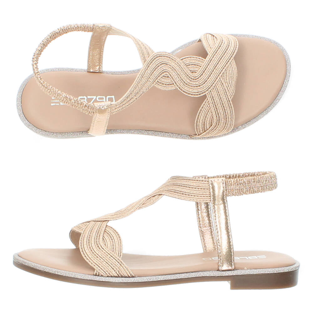 Rosé gouden sandalen