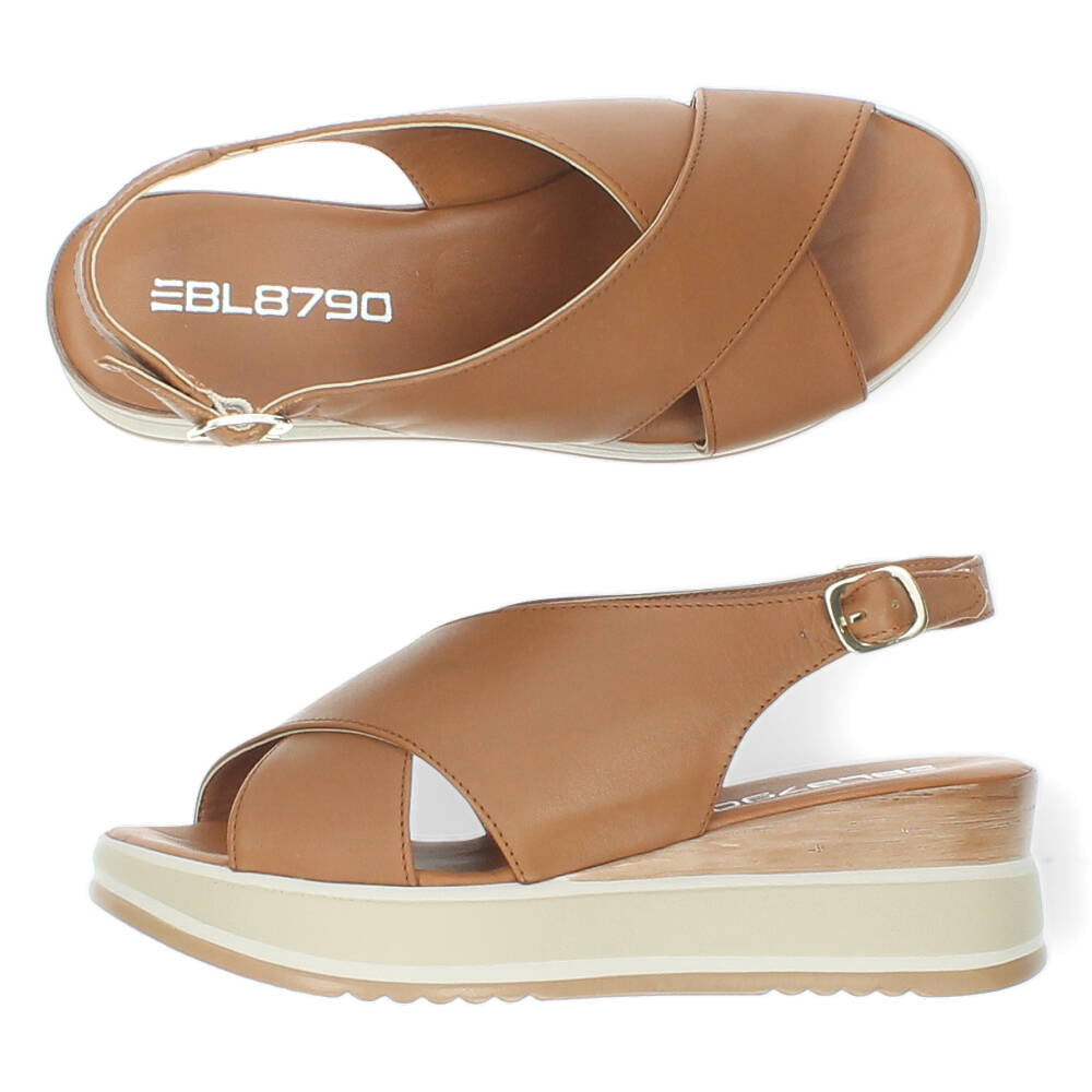 Cognac sandalen