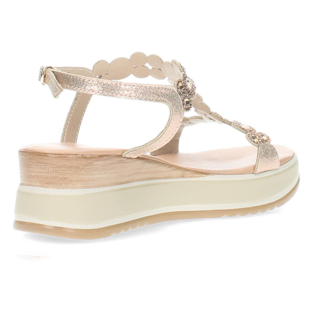 Rosé gouden sleehakken