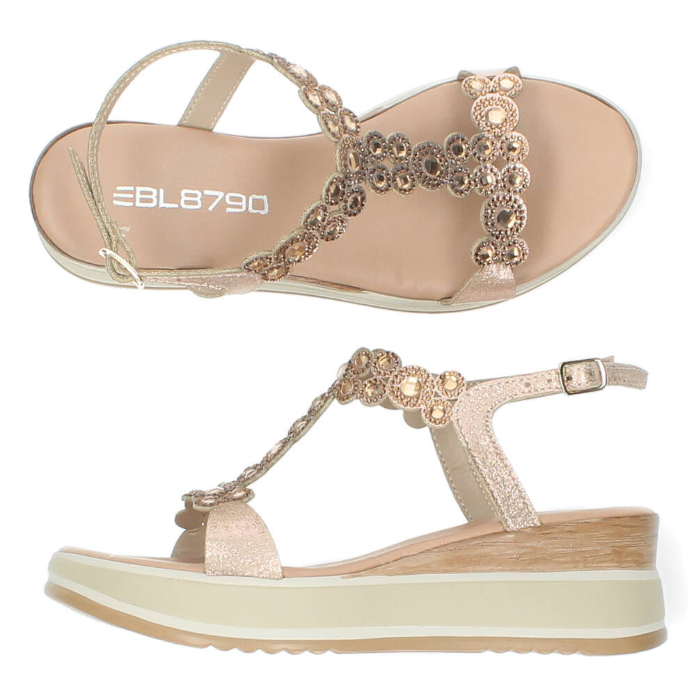 Rosé gouden sleehakken