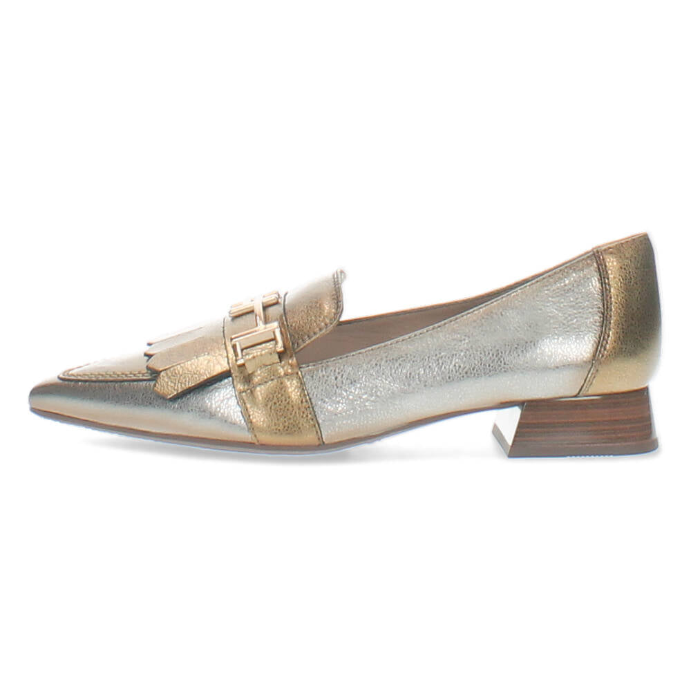 Zilveren en gouden pumps