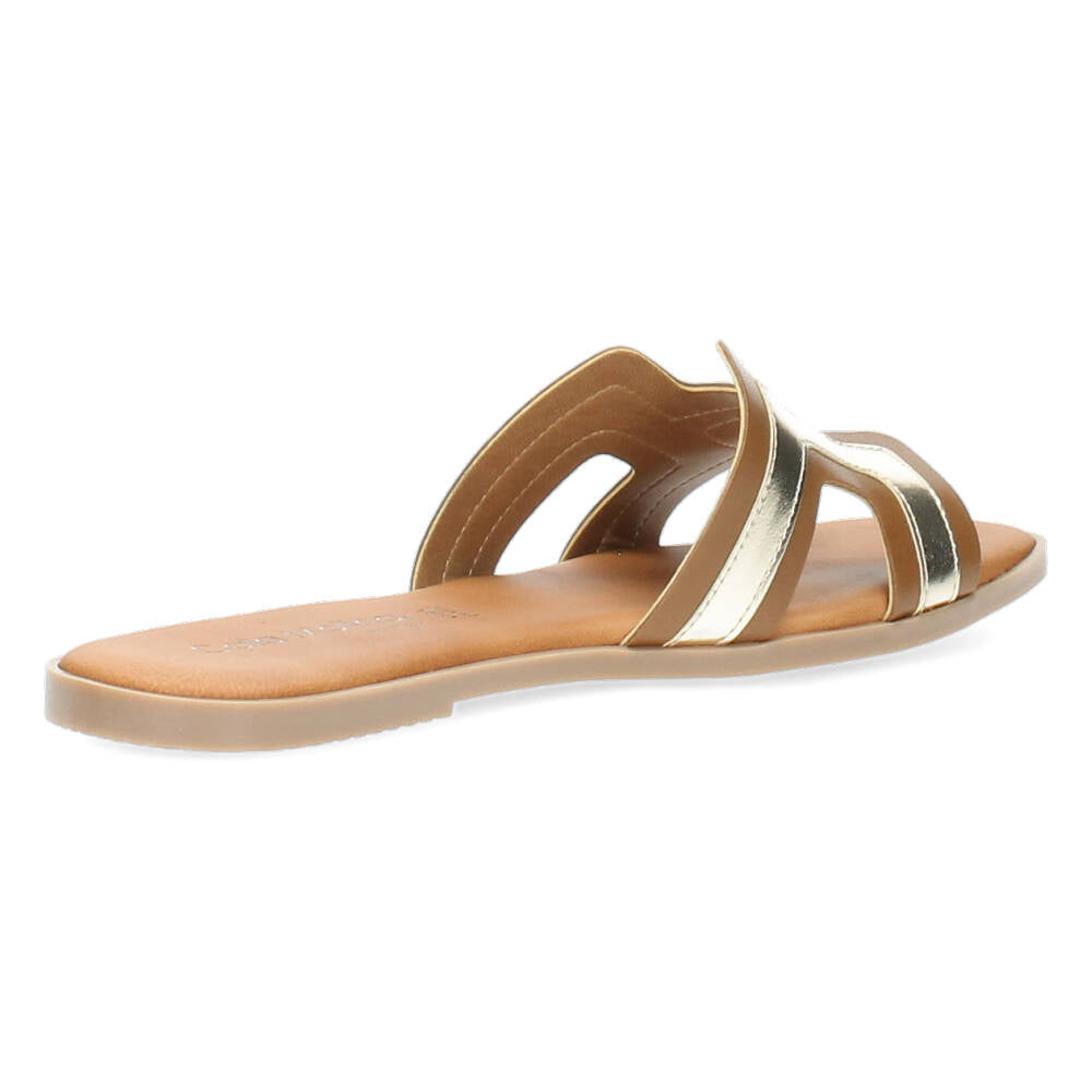 Cognac slippers