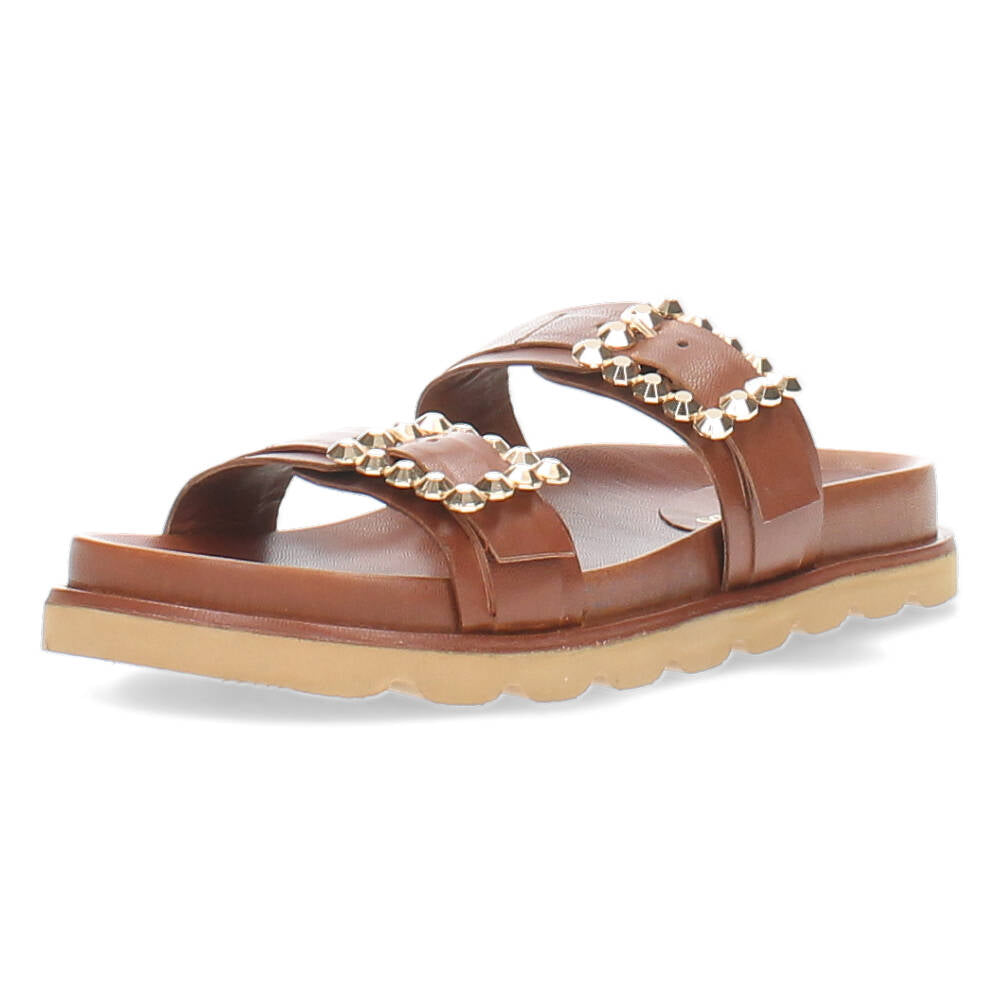 Cognac slippers