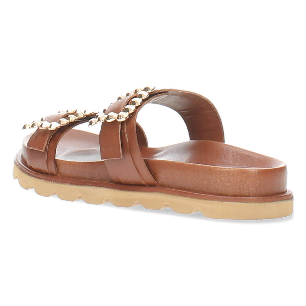 Cognac slippers