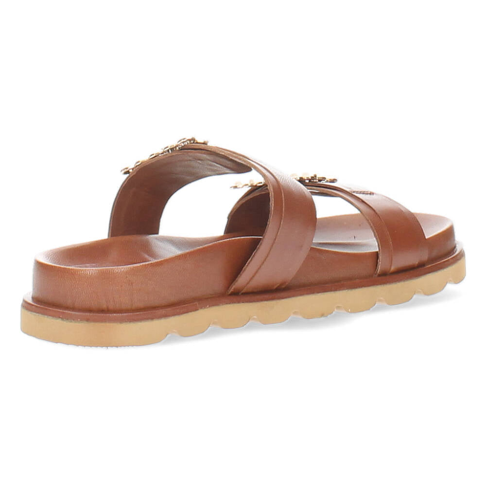 Cognac slippers