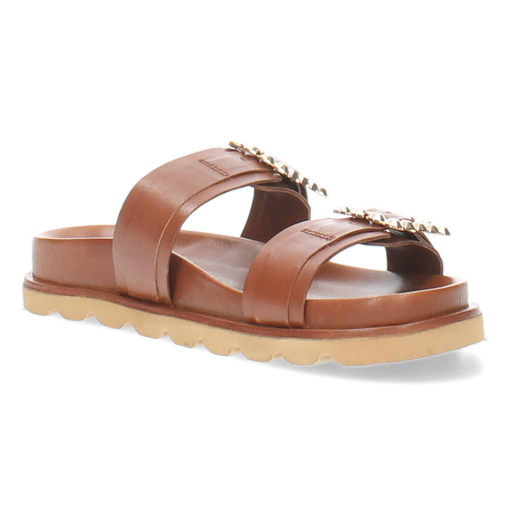 Cognac slippers