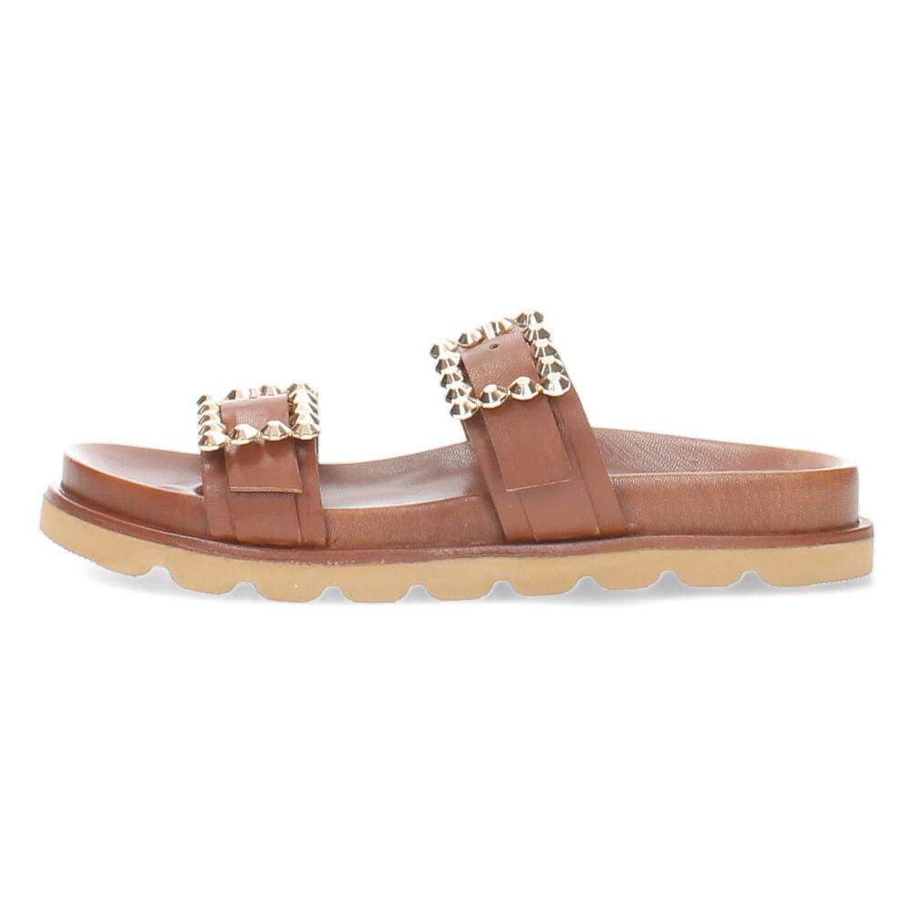 Cognac slippers