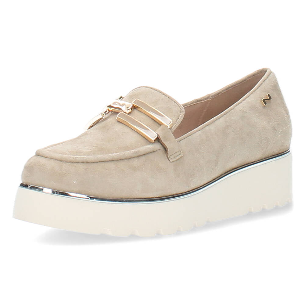 Beige loafers