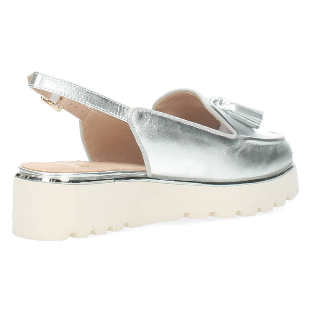 Zilveren slingbacks