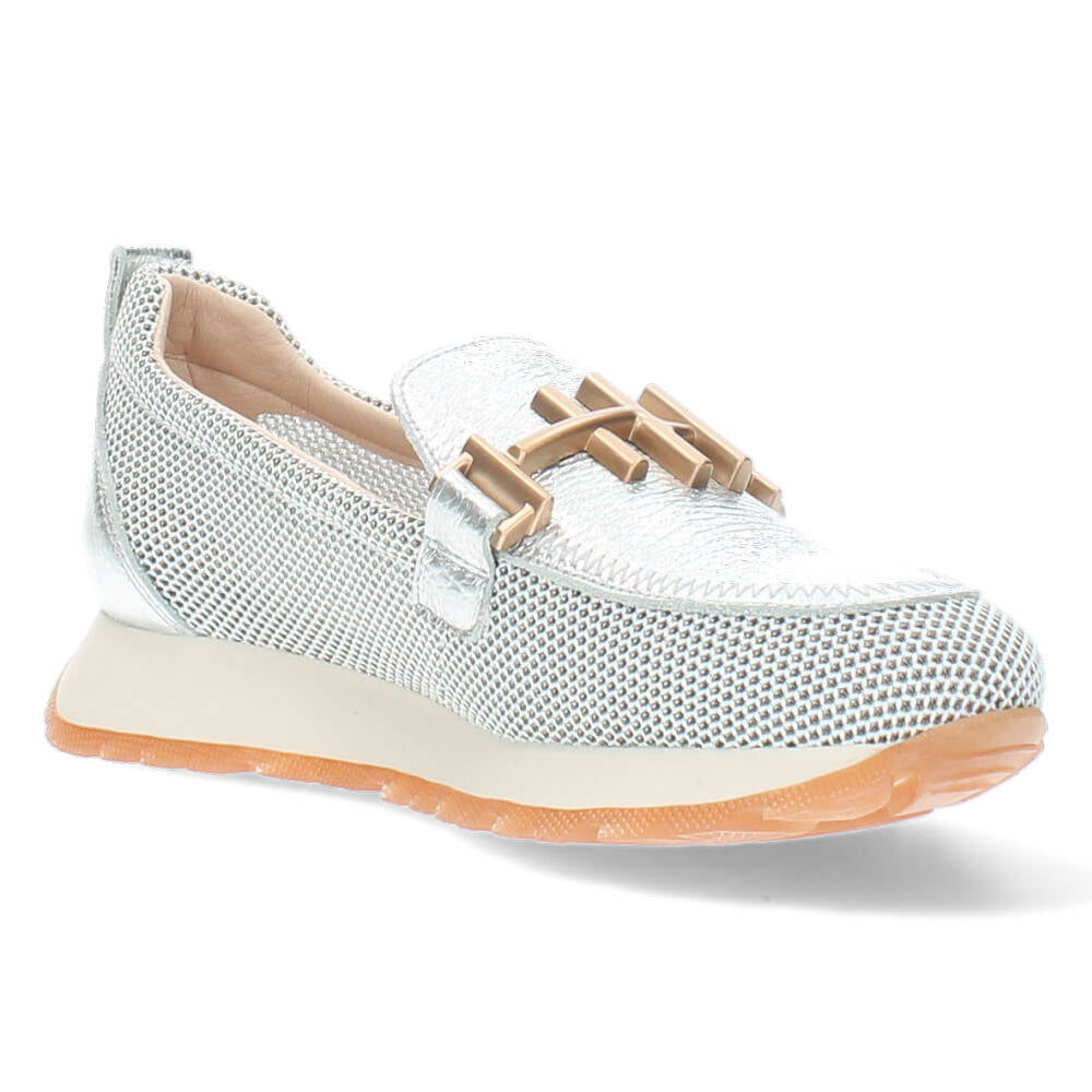 Zilveren loafers