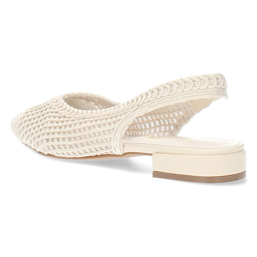 Ecru slingbacks