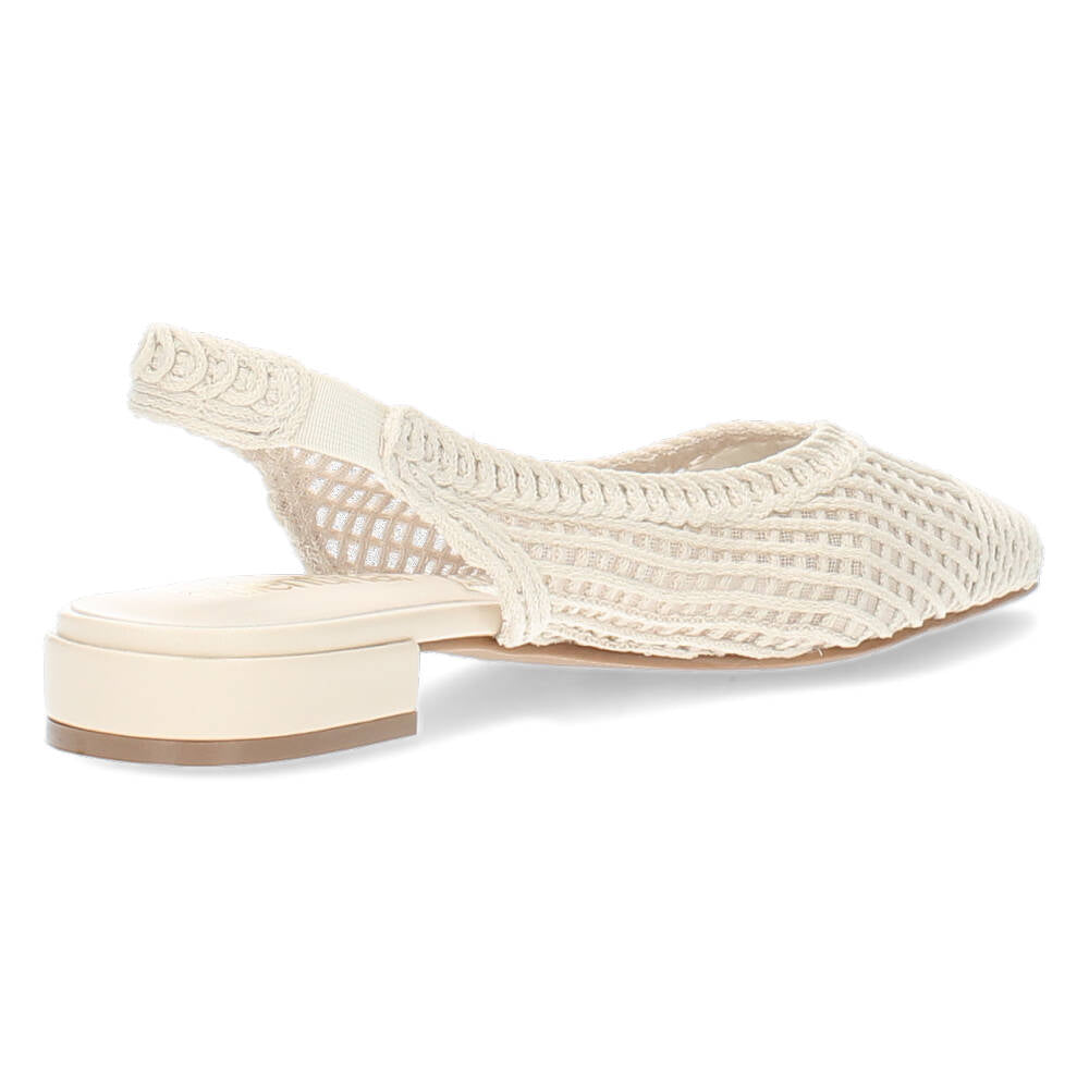 Ecru slingbacks