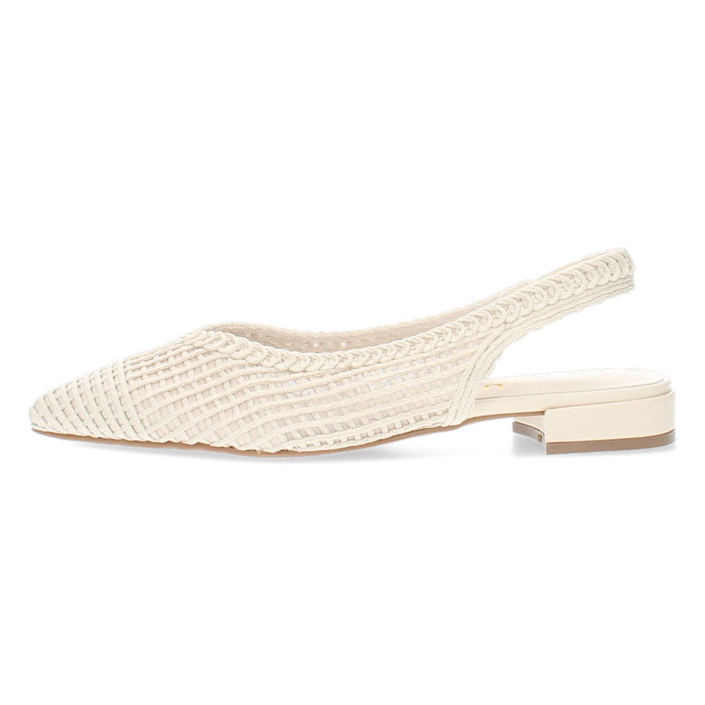 Ecru slingbacks