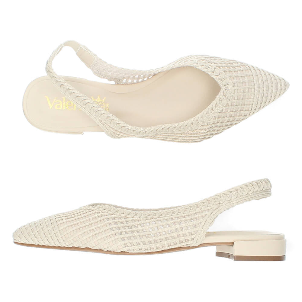 Ecru slingbacks