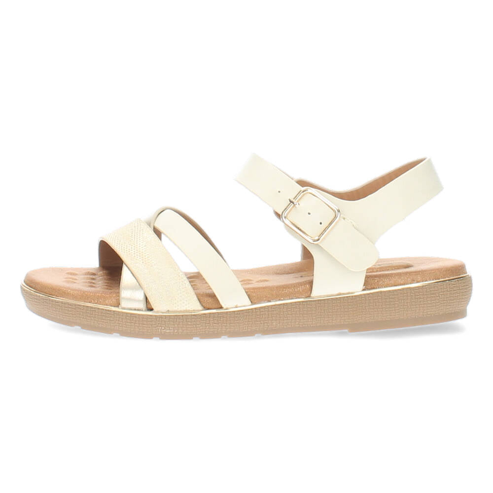 Ecru sandalen
