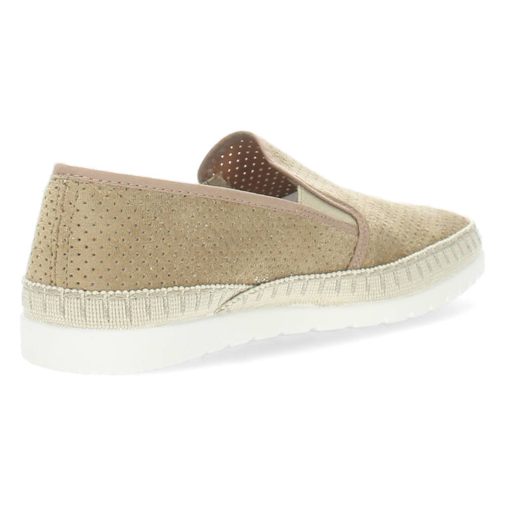 Beige slip-ons