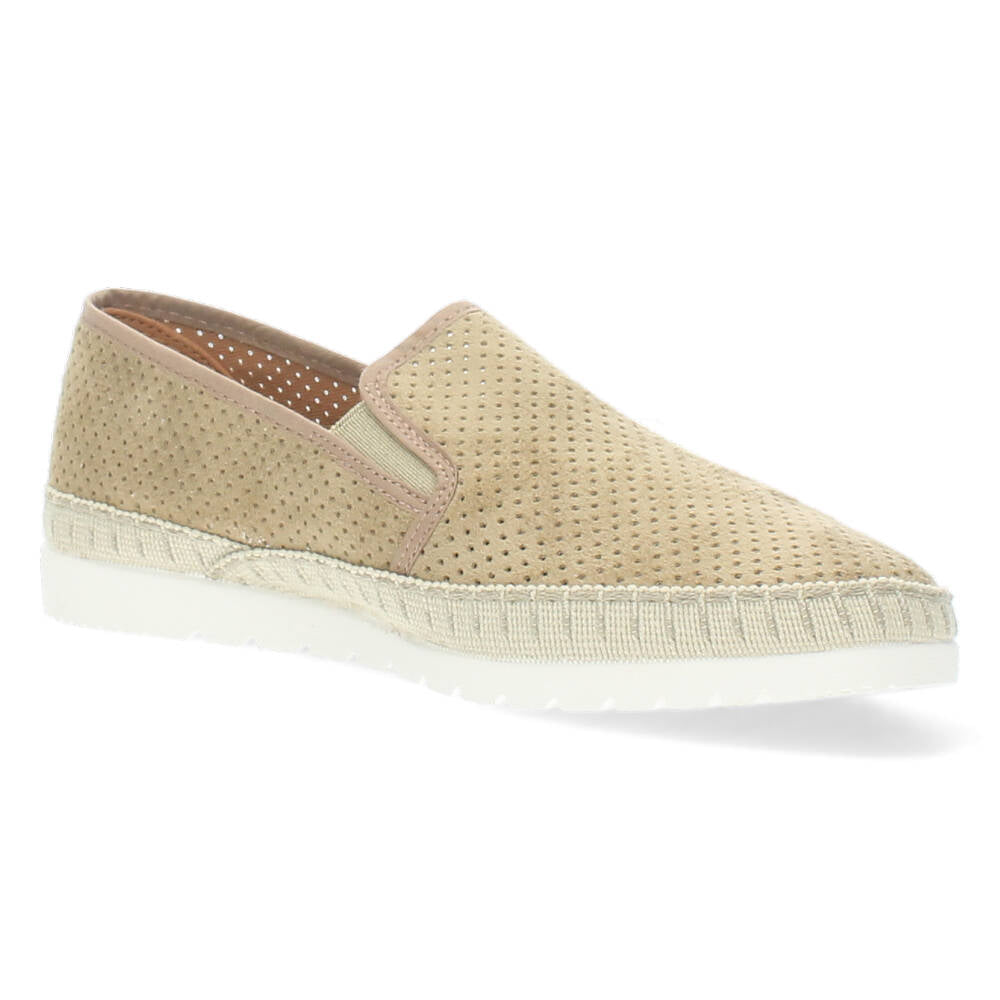Beige slip-ons