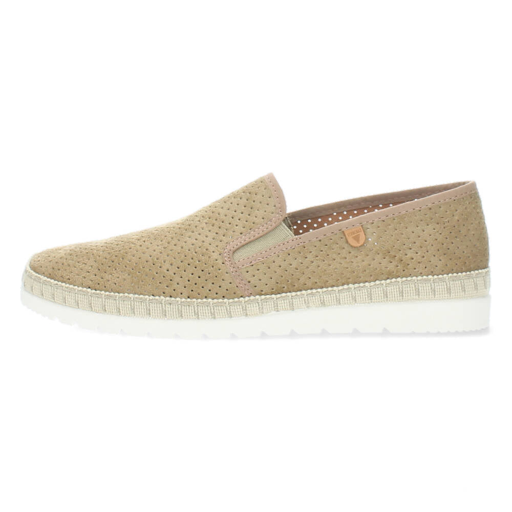 Beige slip-ons