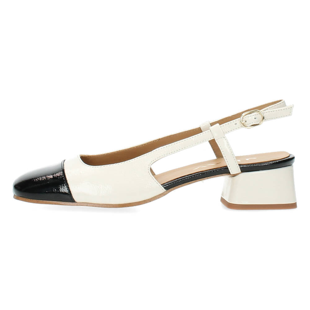 Beige slingbacks
