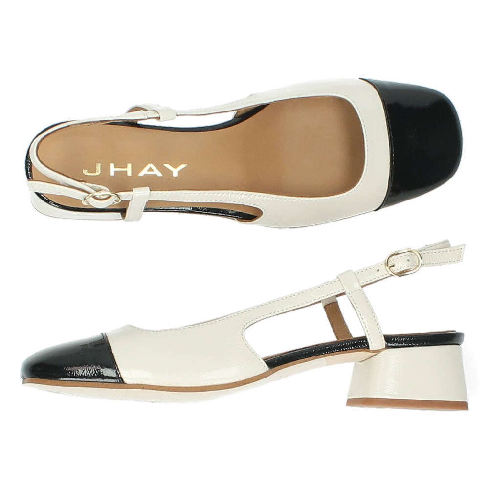 Beige slingbacks