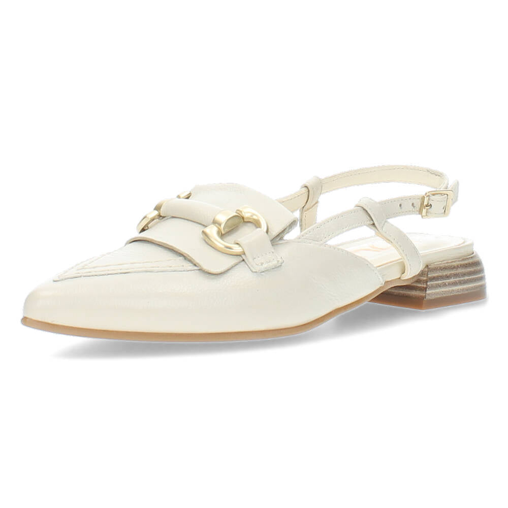 Ecru slingbacks