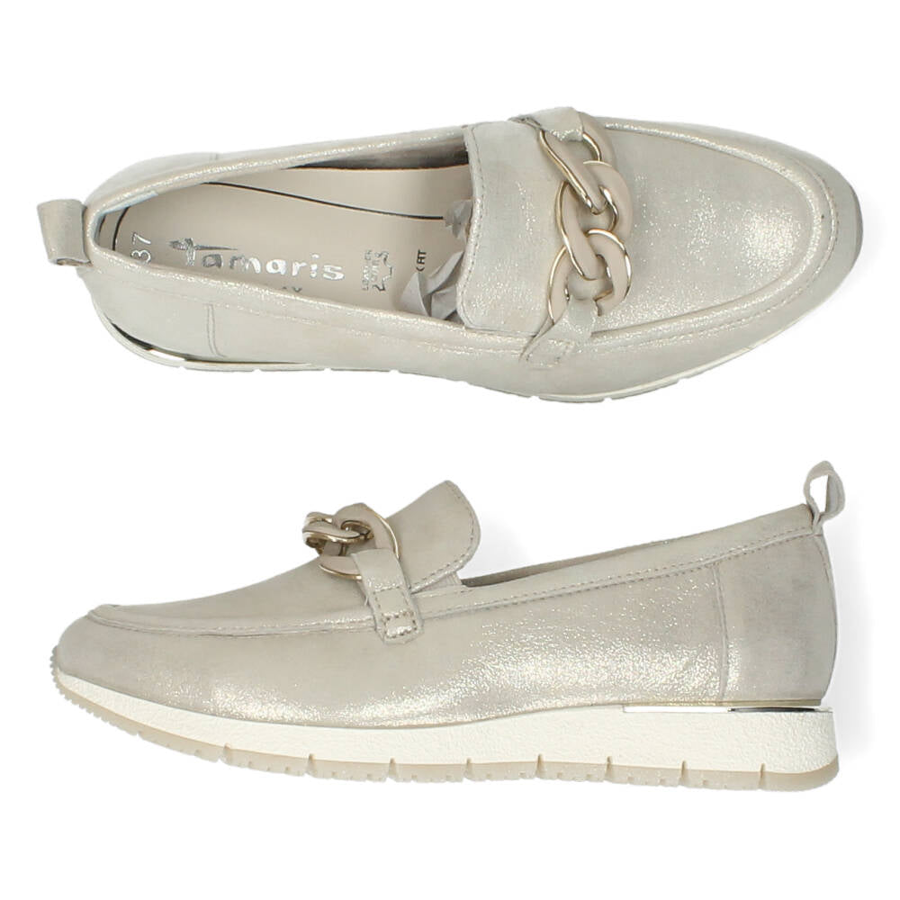 Champagne loafers