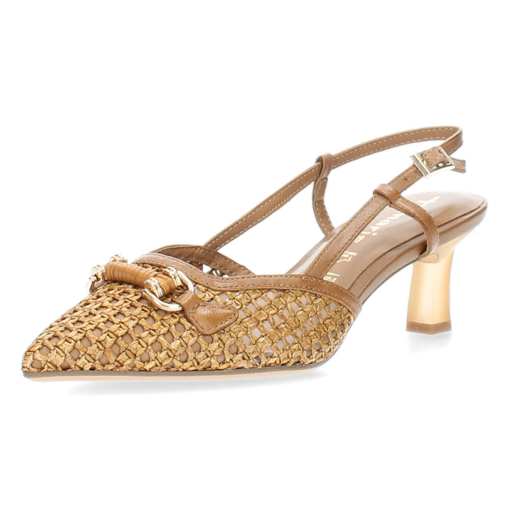Cognac slingbacks