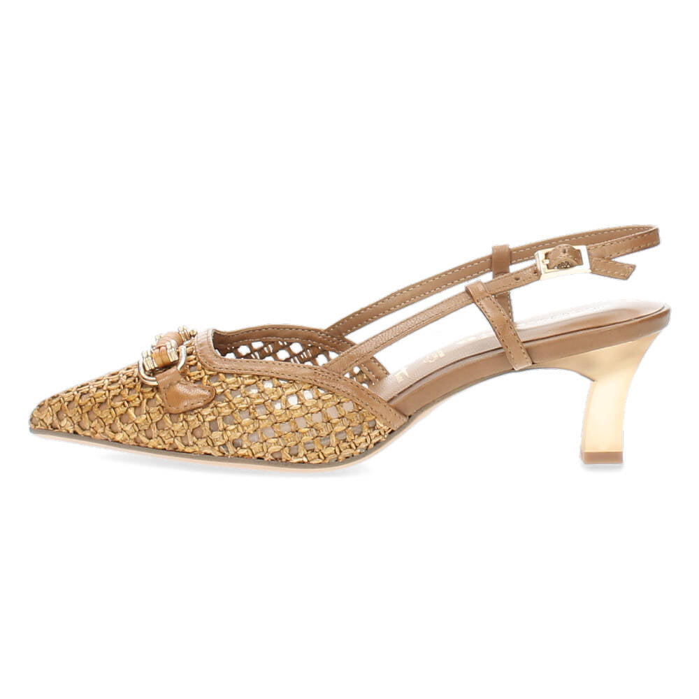 Cognac slingbacks