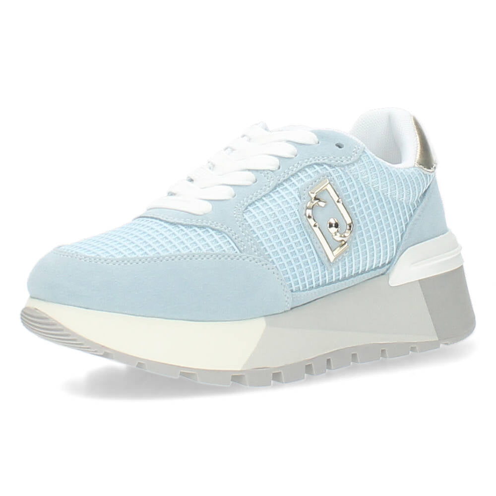 Lichtblauwe plateau sneakers