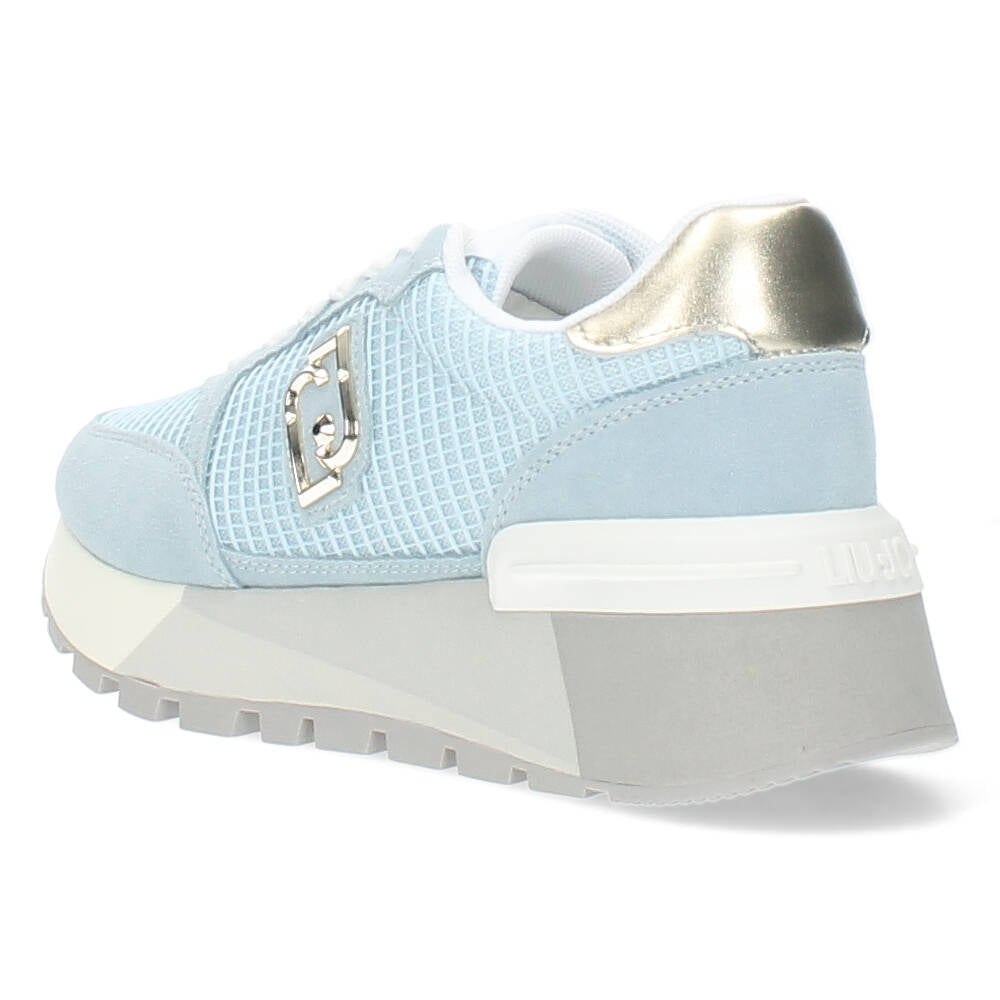 Lichtblauwe plateau sneakers