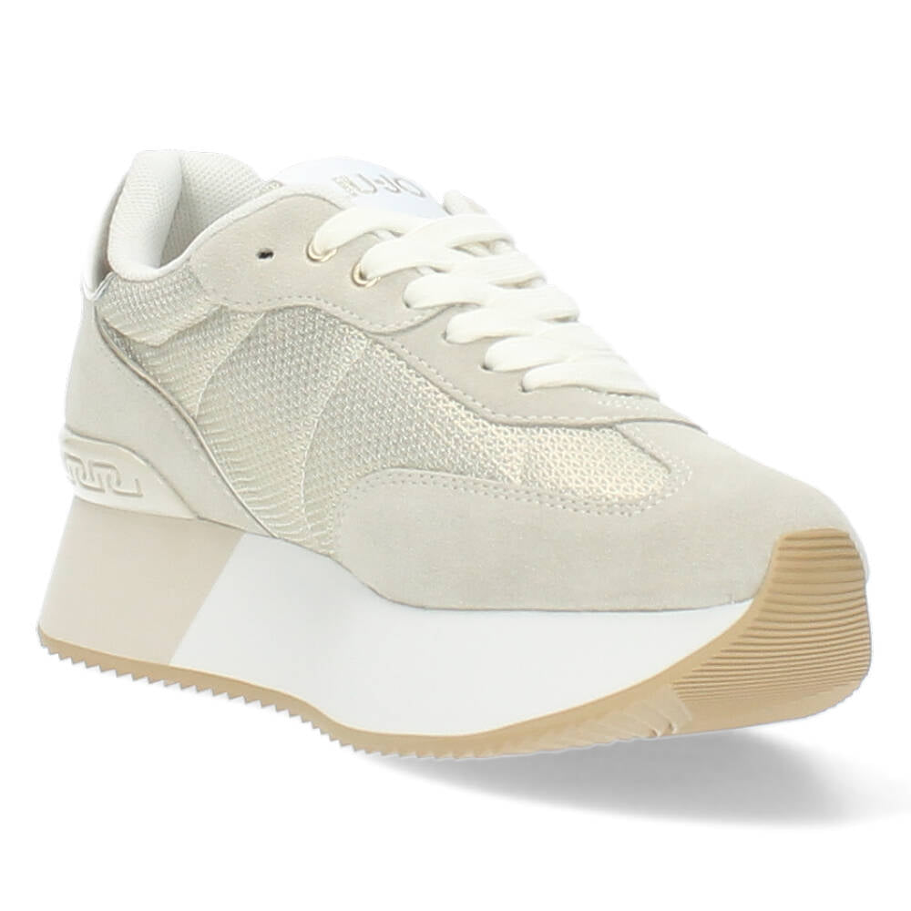 Beige plateau sneakers
