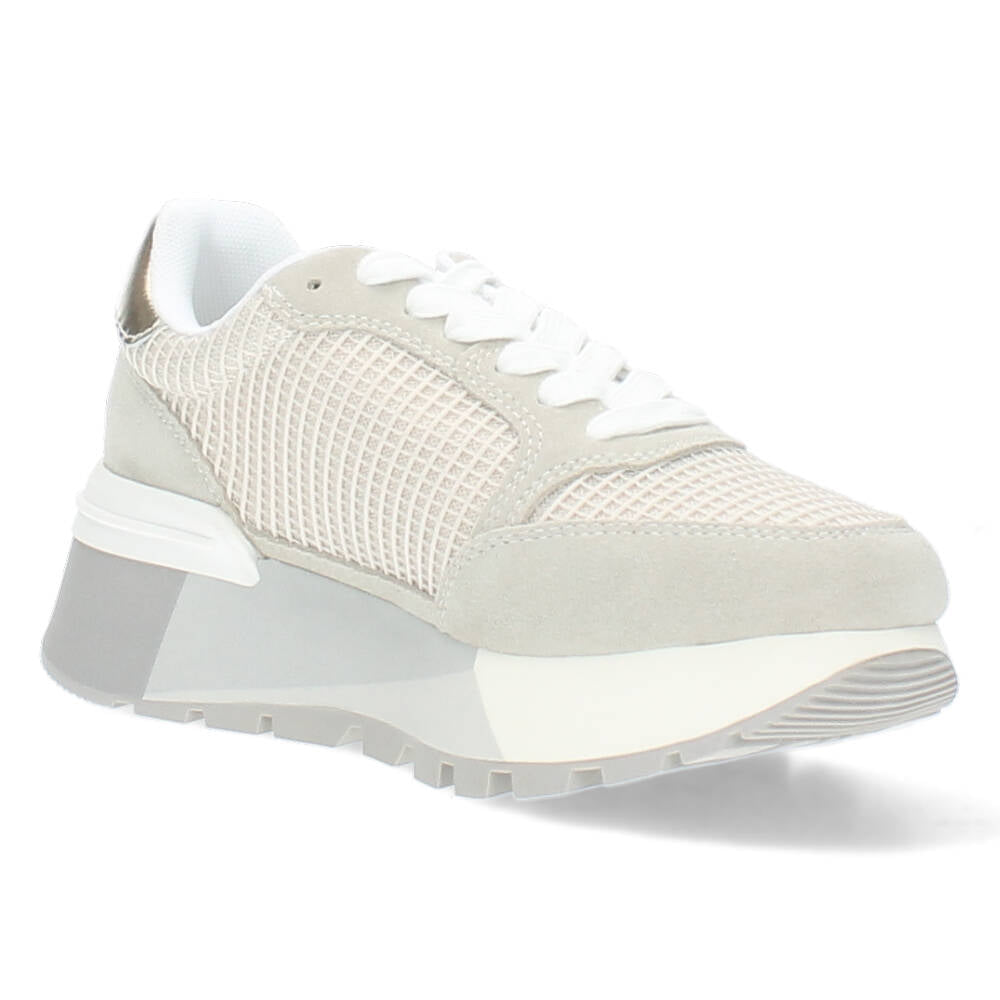 Beige plateau sneakers