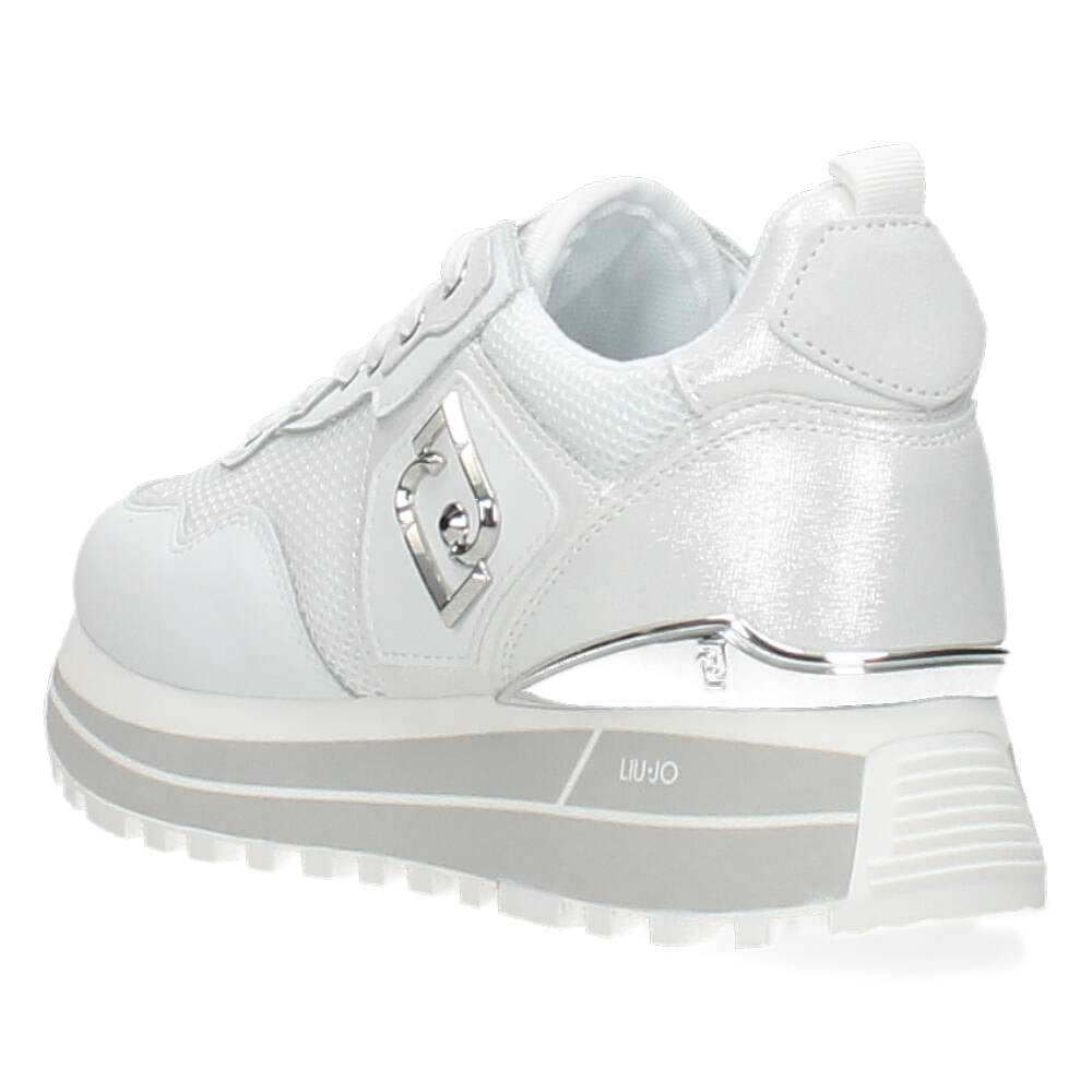 Witte plateau sneakers