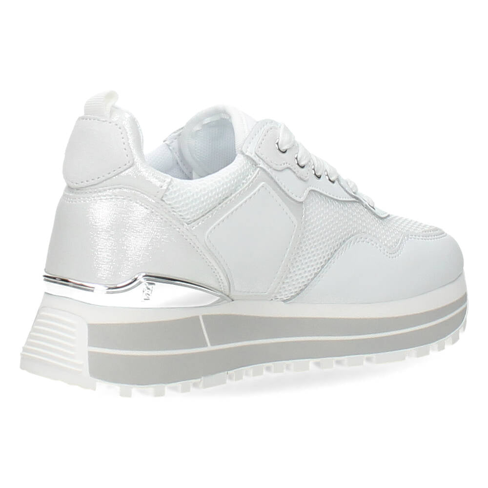 Witte plateau sneakers