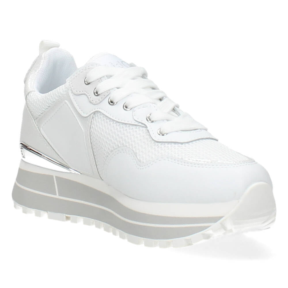 Witte plateau sneakers