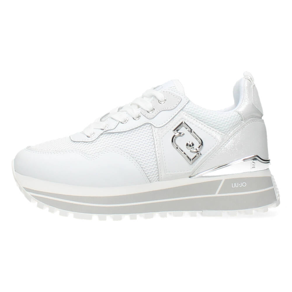 Witte plateau sneakers