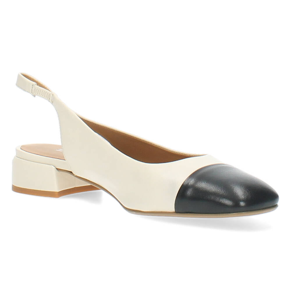 Ecru slingbacks