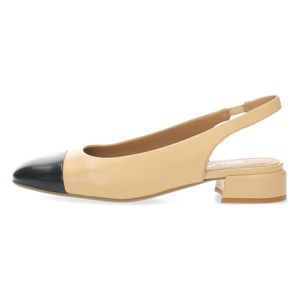 Ecru slingbacks