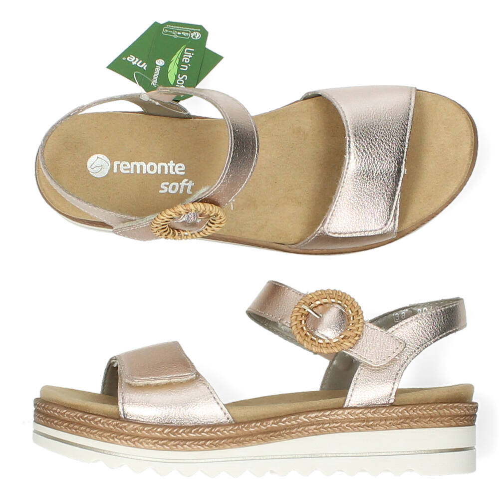 Rosé gouden sandalen