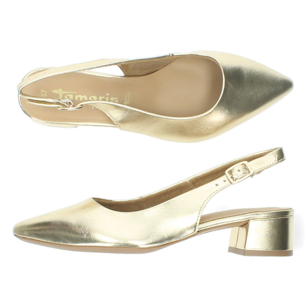 Gouden slingbacks
