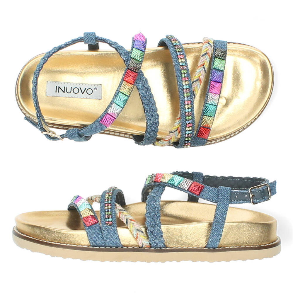 Jeansblauwe sandalen