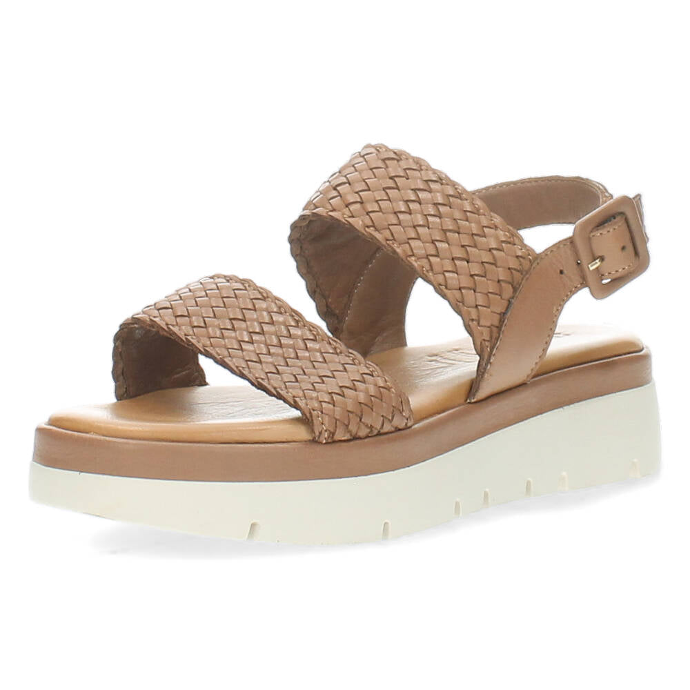 Cognac sandalen