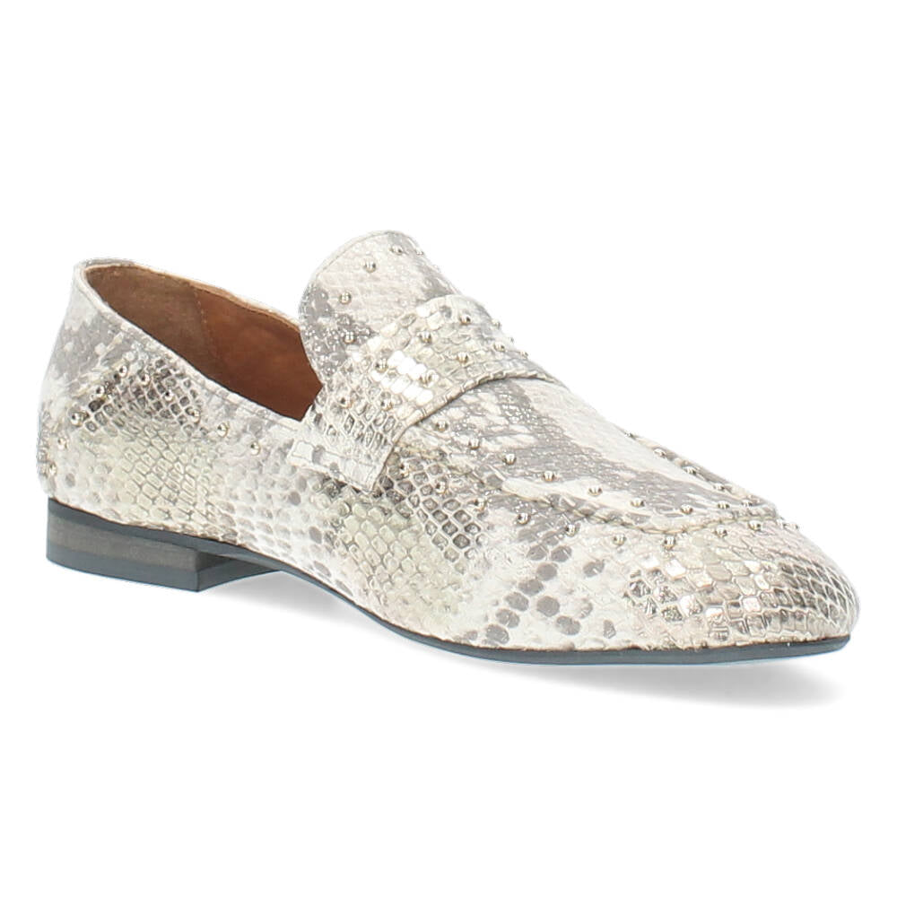 Slangenprint loafers