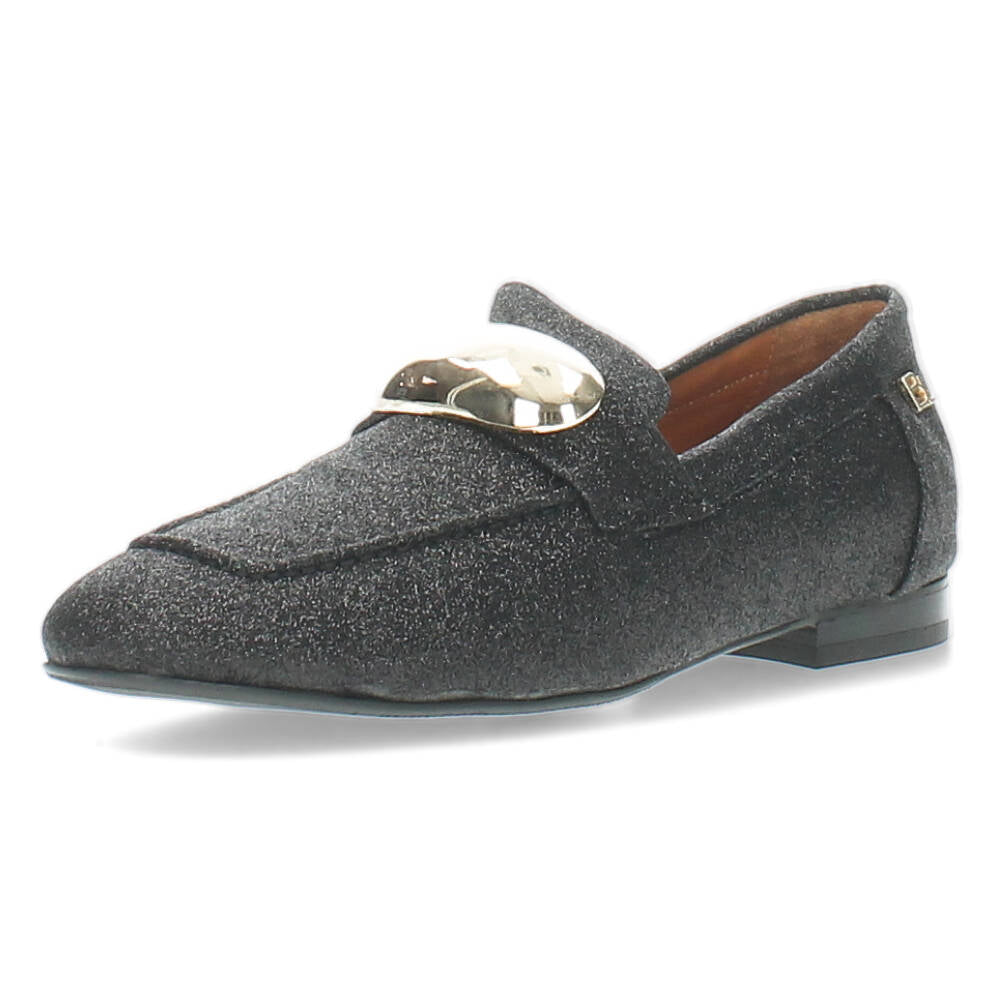 Zwarte glitter loafers