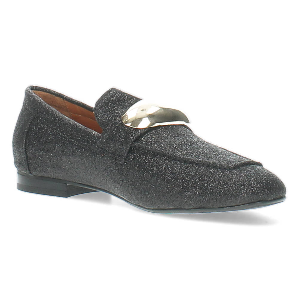 Zwarte glitter loafers