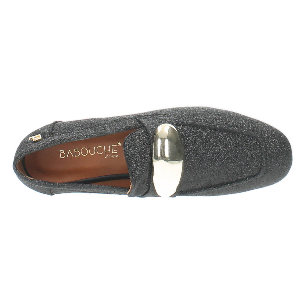 Zwarte glitter loafers