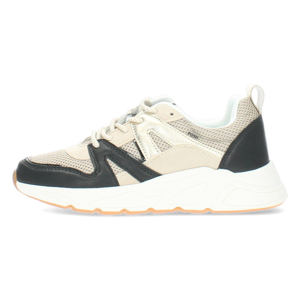 Zwarte/Beige sneakers