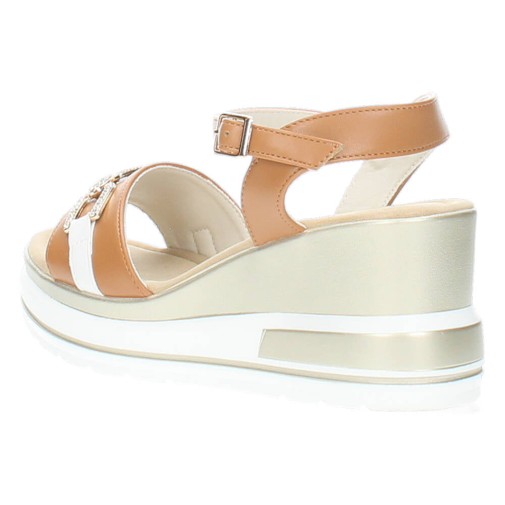 Cognac sandalen