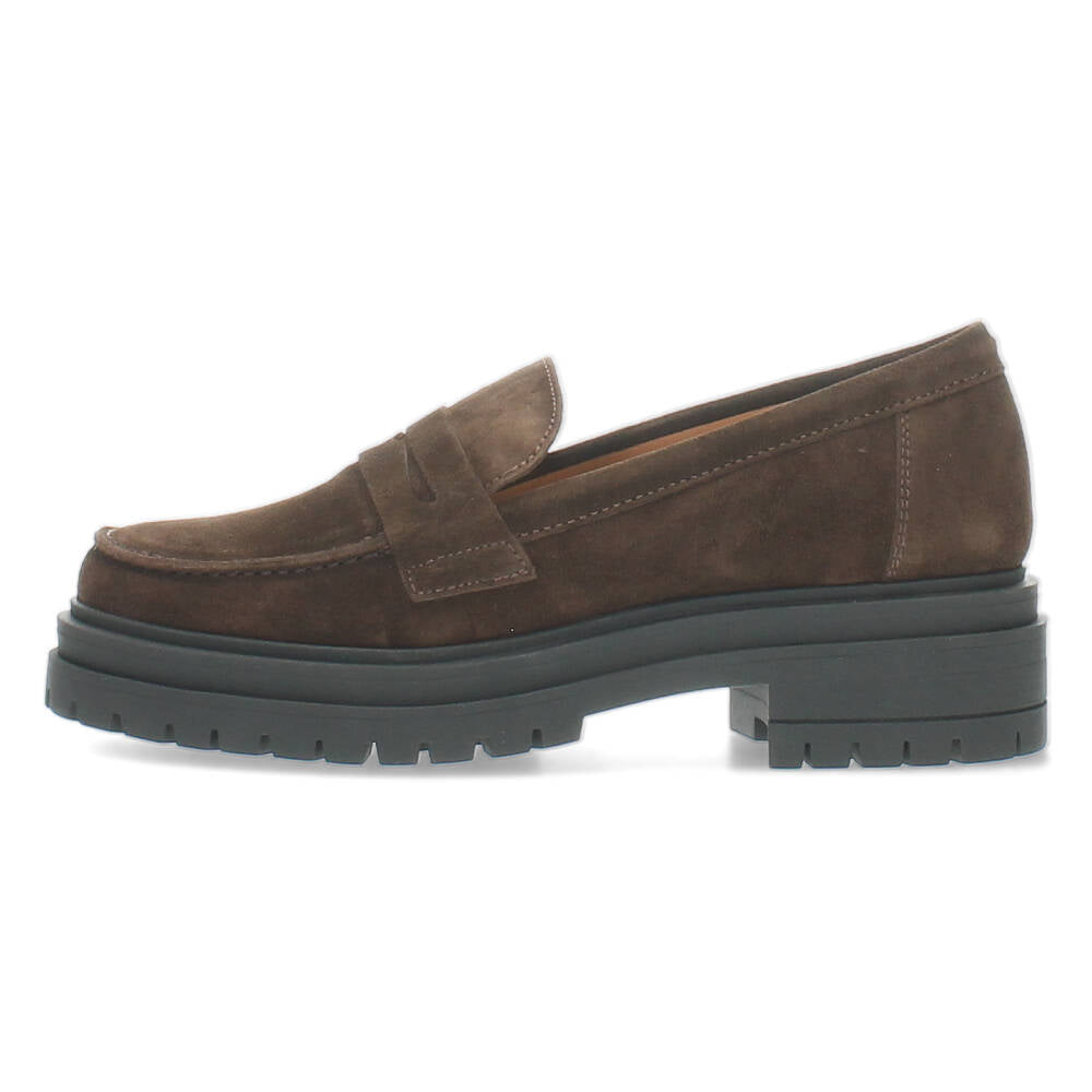 Donkerbruine mocassins