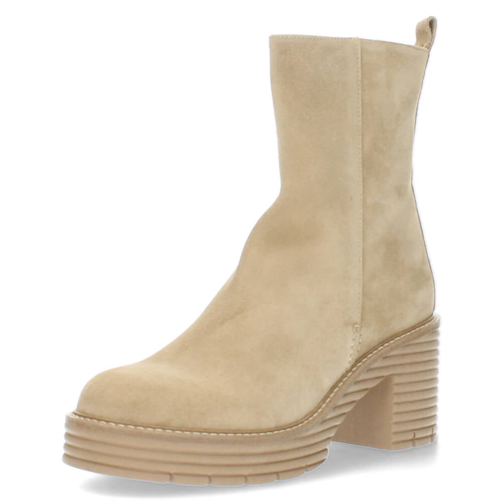 Taupe/Beige enkellaarzen